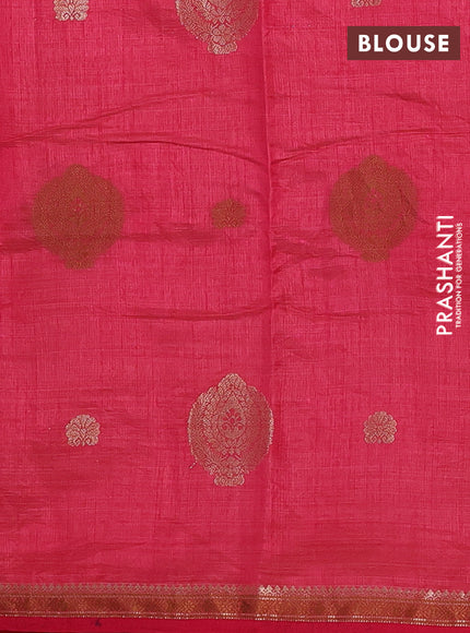 pink semi raw silk with matching neck piece