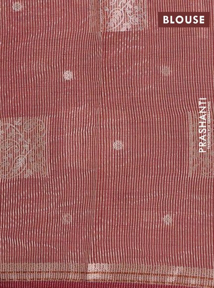 maroon semi raw silk with matching neck piece