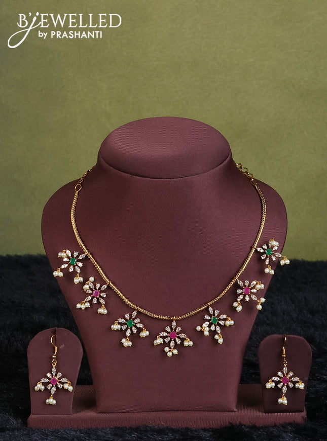 sandal semi raw silk with matching neck piece