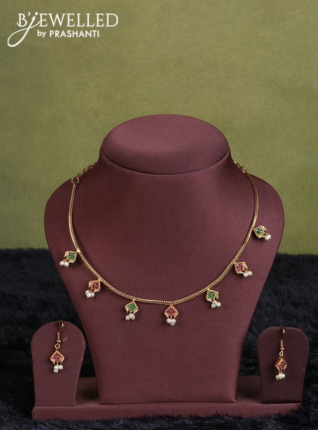 light green semi raw silk with matching neck piece