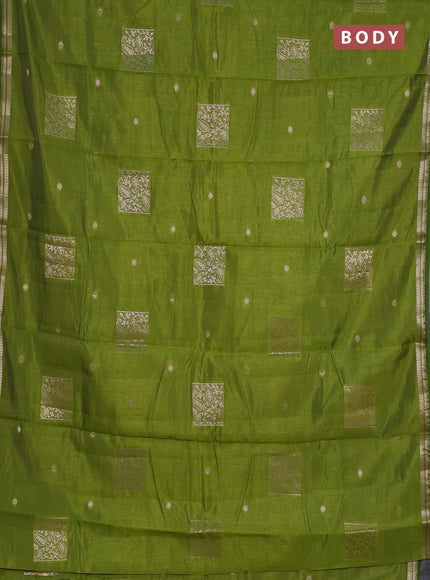 light green semi raw silk with matching neck piece