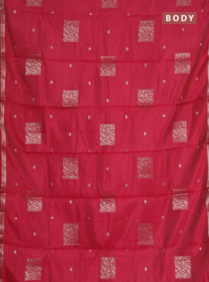pink semi raw silk with matching neck piece