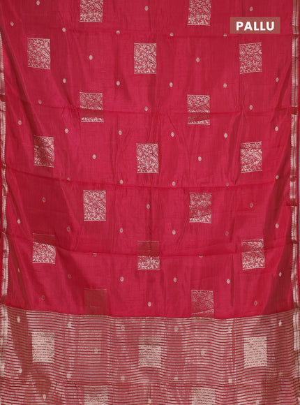 pink semi raw silk with matching neck piece
