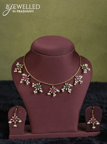 mustard yellow semi raw silk with matching neck piece