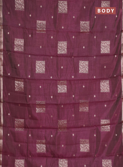 wine semi raw silk with matching neck piece