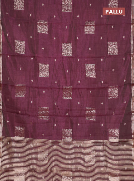 wine semi raw silk with matching neck piece