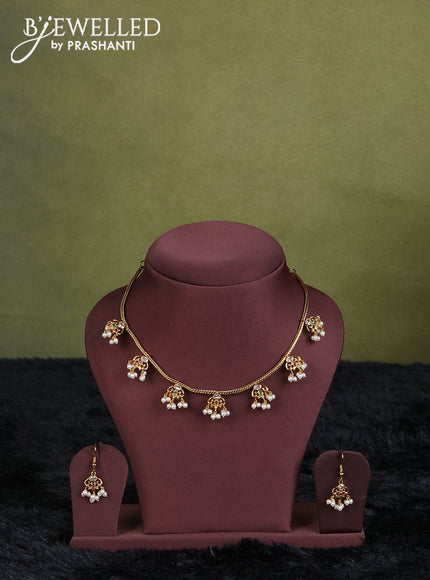 maroon semi raw silk with matching neck piece