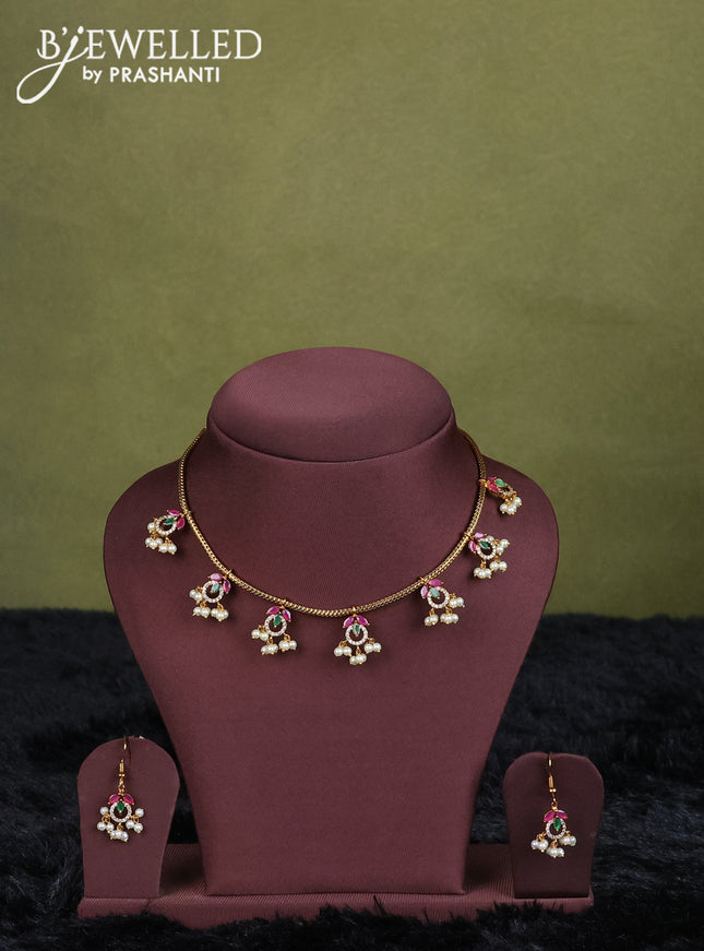 green semi raw silk with matching neck piece