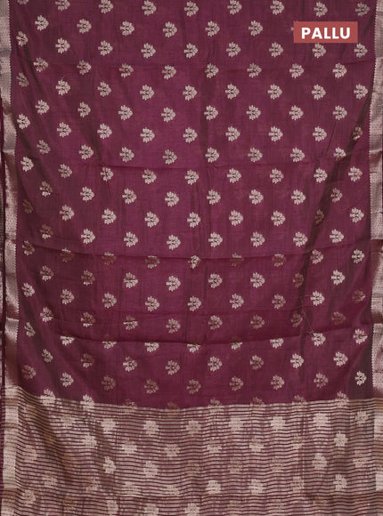 wine semi raw silk with matching neck piece