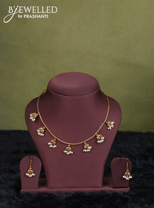teal green semi raw silk with matching neck piece