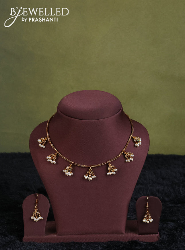 cs blue semi raw silk with matching neck piece