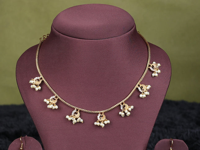 voilet semi raw silk with matching neck piece