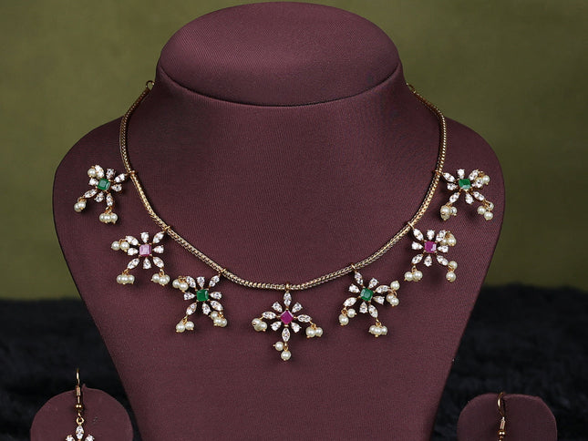 white semi raw silk with matching neck piece