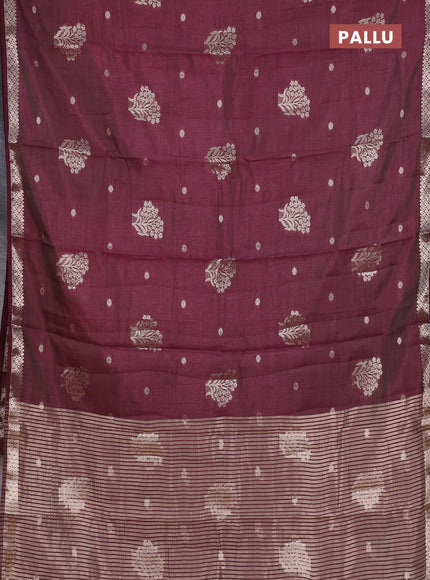 wine semi raw silk with matching neck piece
