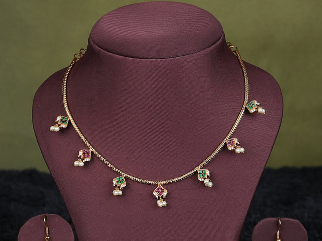 green semi raw silk with matching neck piece