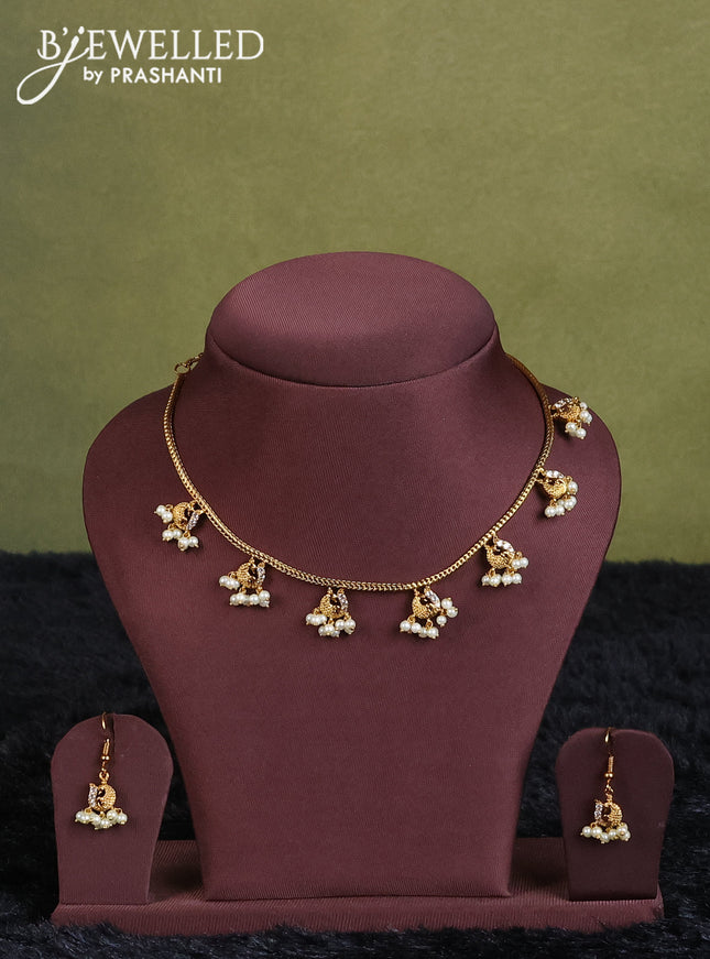 voilet semi raw silk with matching neck piece