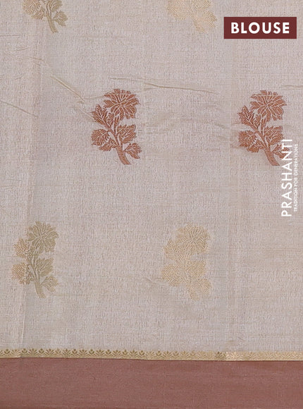 white semi raw silk with matching neck piece