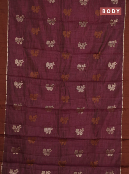 wine semi raw silk with matching neck piece