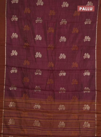 wine semi raw silk with matching neck piece