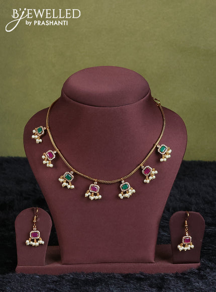sandal semi raw silk with matching neck piece