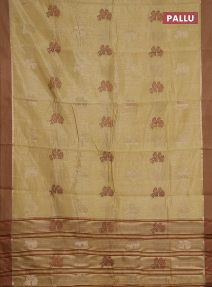 sandal semi raw silk with matching neck piece