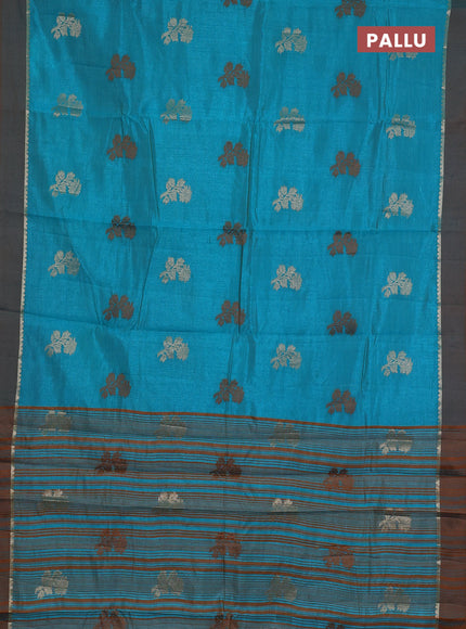 teal green semi raw silk with matching neck piece