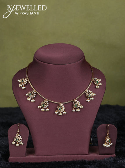 mustard yellow semi raw silk with matching neck piece