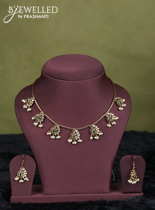 mustard yellow semi raw silk with matching neck piece