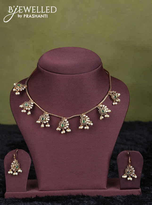 sandal semi raw silk with matching neck piece