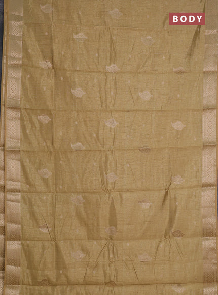 sandal semi raw silk with matching neck piece