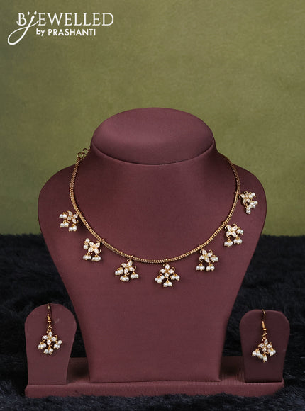 navy blue semi raw silk with matching neck piece