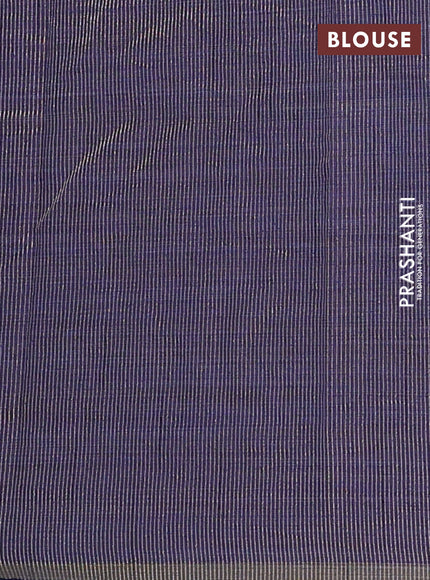 navy blue semi raw silk with matching neck piece