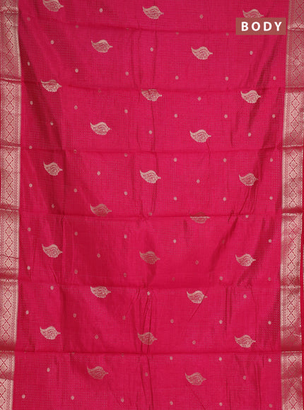 pink semi raw silk with matching neck piece