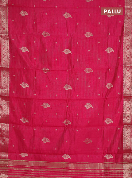 pink semi raw silk with matching neck piece
