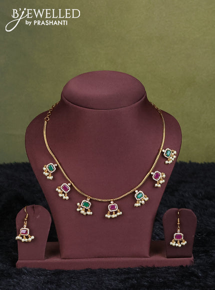 pink semi raw silk with matching neck piece