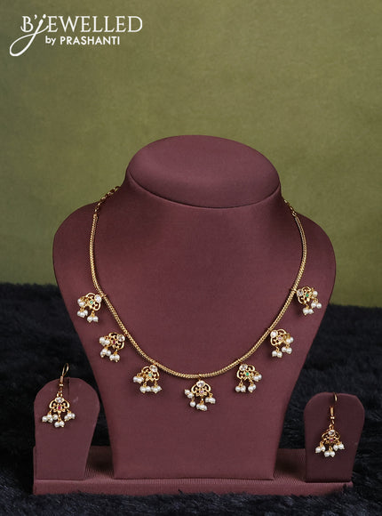 sandal semi raw silk with matching neck piece
