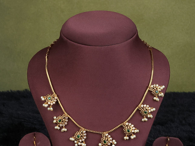 pink semi raw silk with matching neck piece