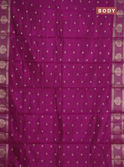 purple semi raw silk with matching neck piece