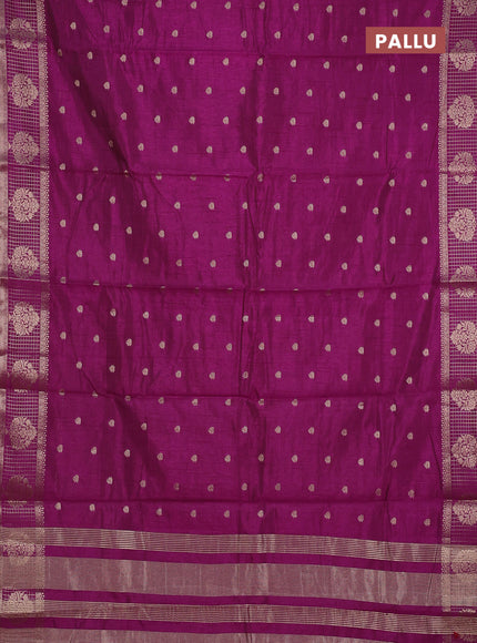 purple semi raw silk with matching neck piece