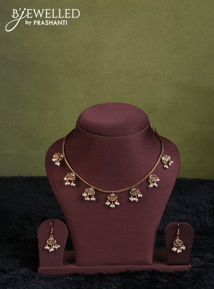 green semi raw silk with matching neck piece