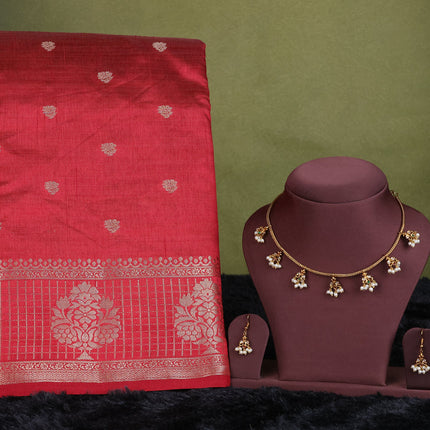 Collection image for: Saree with Jewellery Combo