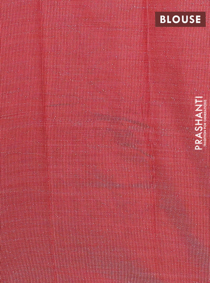 maroon semi raw silk with matching neck piece