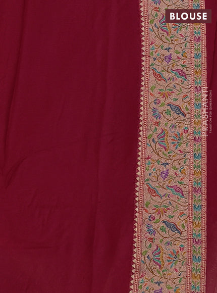 Banarasi georgette saree red with allover bhandhani prints & meenakari buttas and long meenakari border