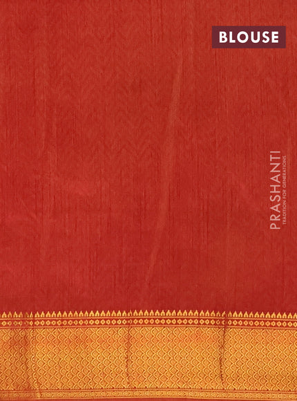 Semi tussar saree mehendi green and rustic shade with allover leheriya weaves and zari woven border