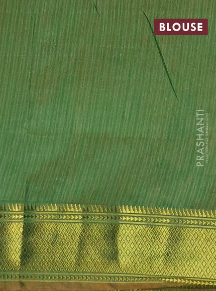 Semi tussar saree peach shade and light green with allover ikat prints and zari woven border