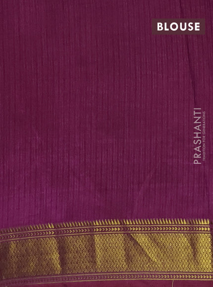 Semi tussar saree purple and pink with allover ikat prints and zari woven border