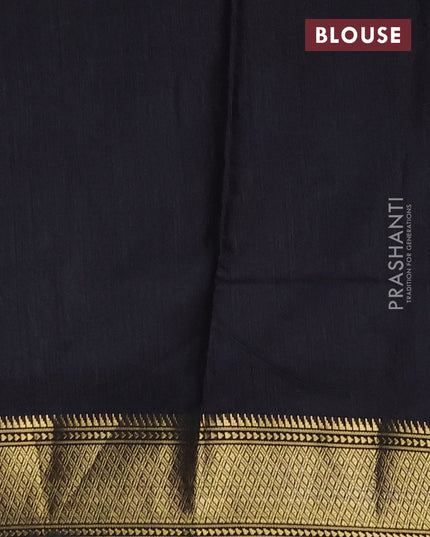 Semi tussar saree grey and black with allover ikat prints and zari woven border