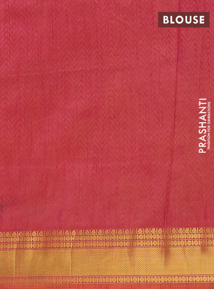 Semi tussar saree grey shade and rust shade with allover ikat butta prints and zari woven border
