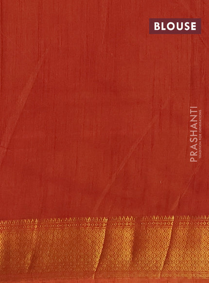 Semi tussar saree mehendi green and dark mustard with allover patola prints and zari woven border
