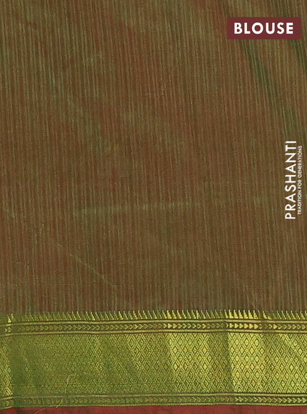 Semi tussar saree pink and green with allover patola prints and zari woven border